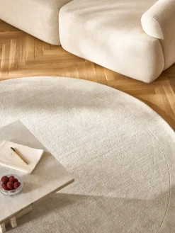 Alfombra redonda de pelo corto Kari