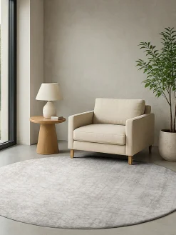 Alfombra redonda de pelo corto Jacob’s Ladder