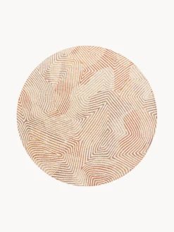 Alfombra redonda de tejido plano Coral