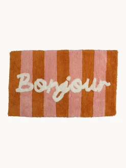 Alfombrilla de baño artesnal de algodón Bonjour