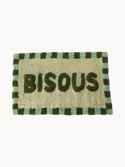 Alfombrilla de baño de algodón Bisous