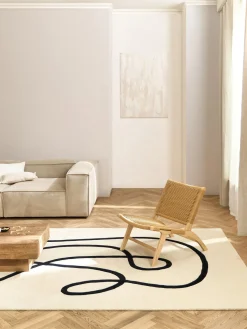 Alfrombra artesanal de lana Line