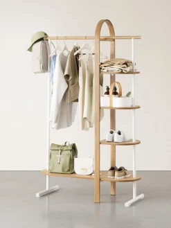 Armario de madera de eucalipto con estantes Bellwood