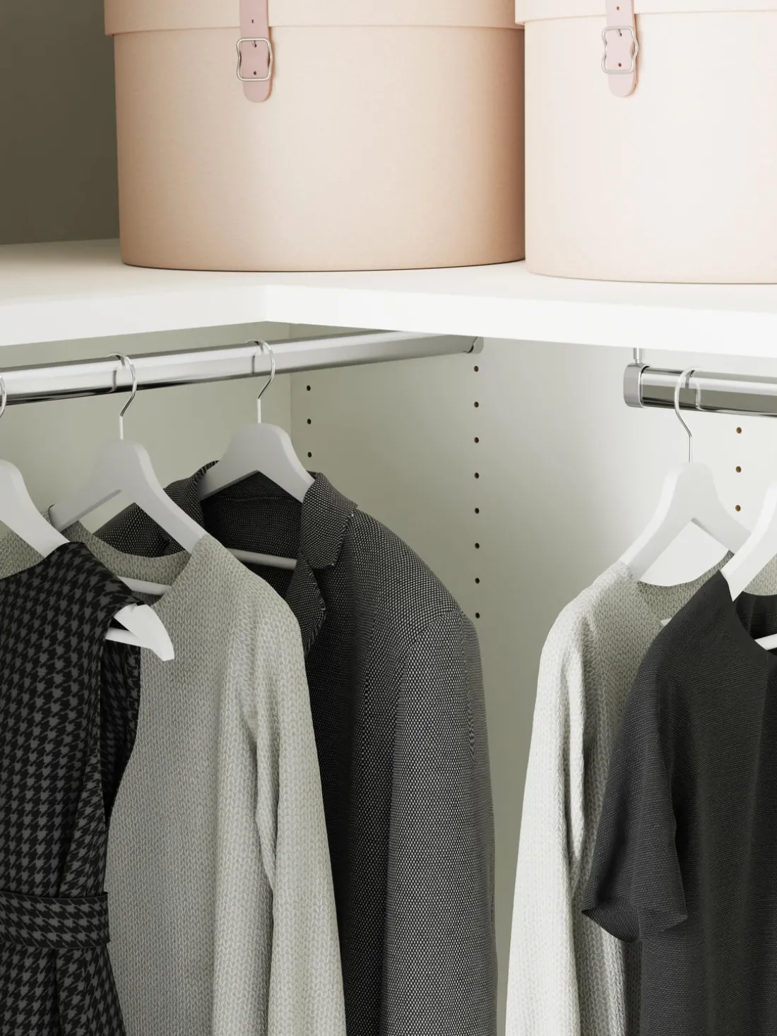 Armario esquinero modular Simone, 3 puertas (165 cm), variantes diferentes