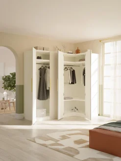 Armario esquinero modular Simone, 215 cm, variantes diferentes