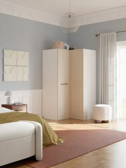 Armario esquinero modular Charlotte, 2 puertas (115 cm)