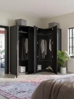 Armario esquinero modular Leon, 4 puertas (215 cm), diferentes variantes