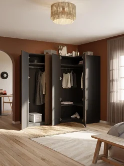 Armario esquinero modular Simone, 4 puertas (215 cm), diferentes variantes