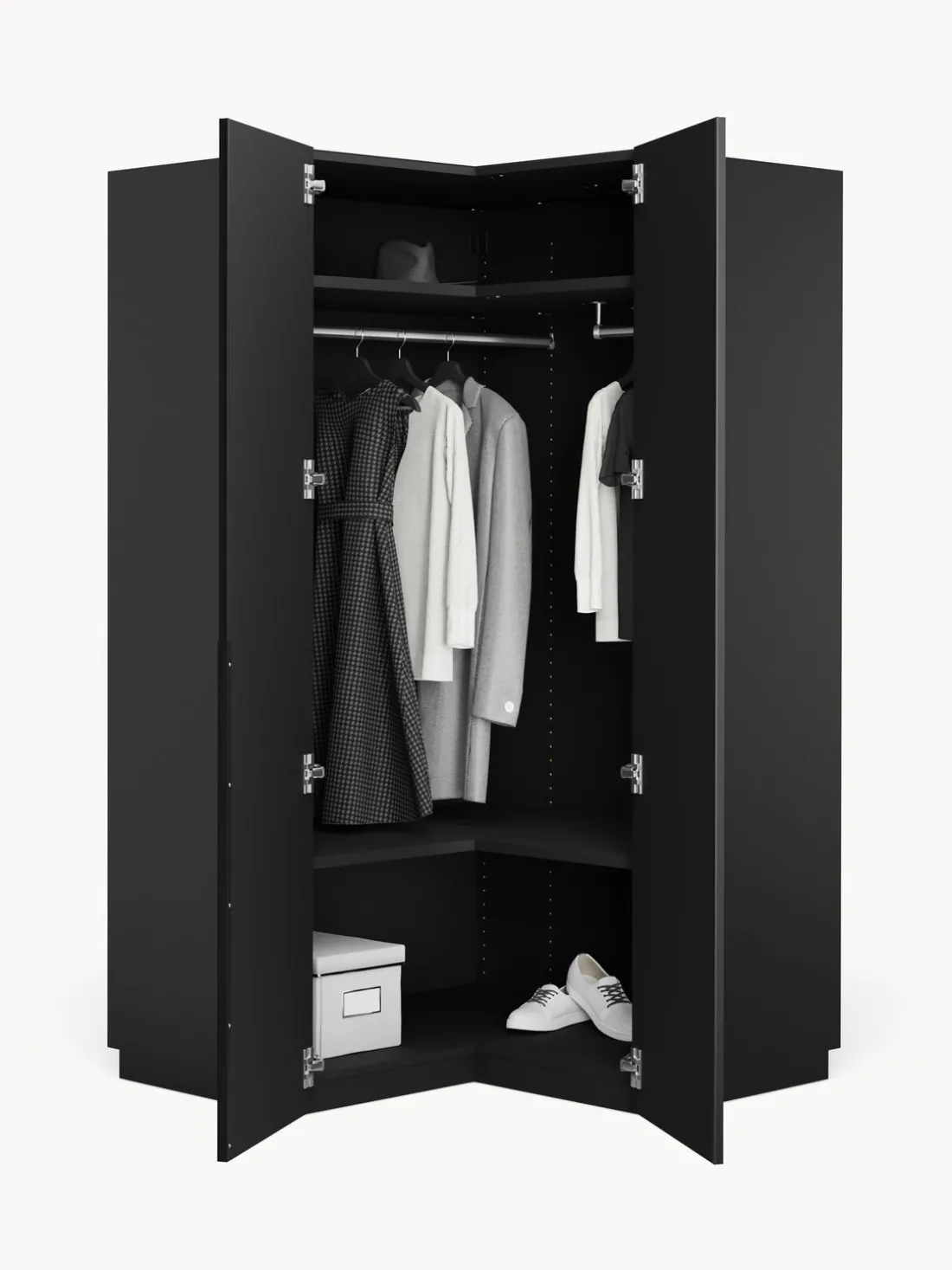 Armario esquinero modular Leon, 2 puertas (115 cm)