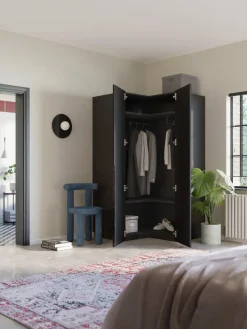 Armario esquinero modular Leon, 2 puertas (115 cm)