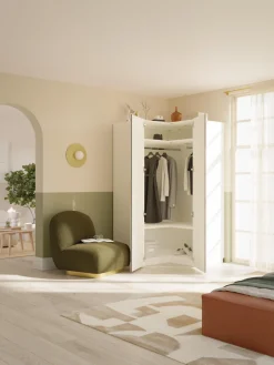 Armario esquinero modular Simone, 2 puertas (115 cm)