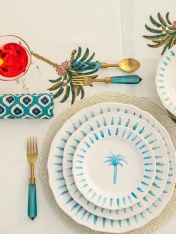 Bajoplato pintado a mano The Palms