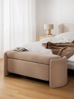 Banco de borreguillo con espacio de almacenamiento Benji