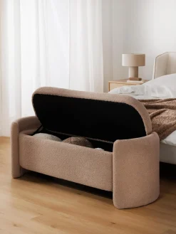 Banco de borreguillo con espacio de almacenamiento Benji