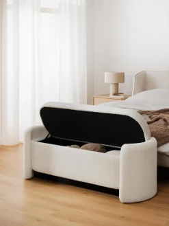 Banco de borreguillo con espacio de almacenamiento Benji