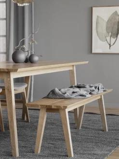 Banco de madera de roble Melfort