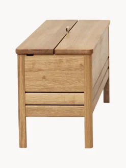 Banco de madera de roble con espacio de almacenaje A Line