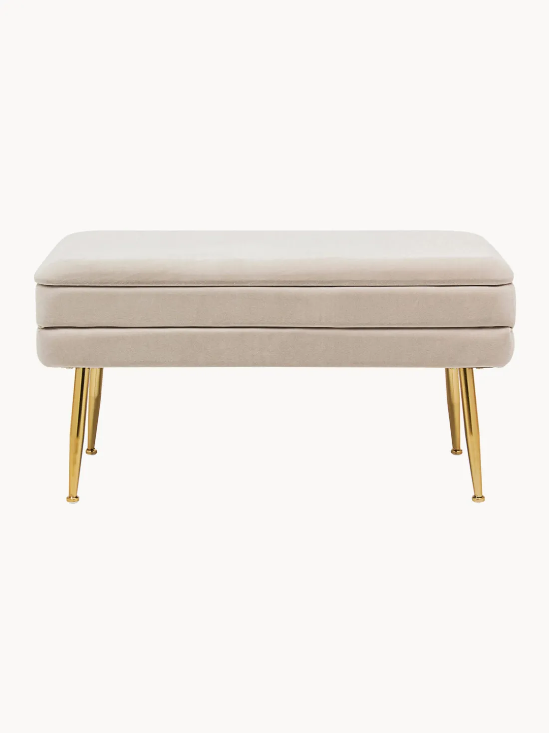 Banco de terciopelo con espacio de almacenamiento Pavlina