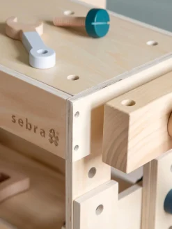 Banco de trabajo de madera Woodland, regulable en altura