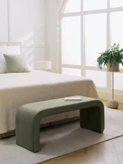 Banco en tejido bouclé Penelope