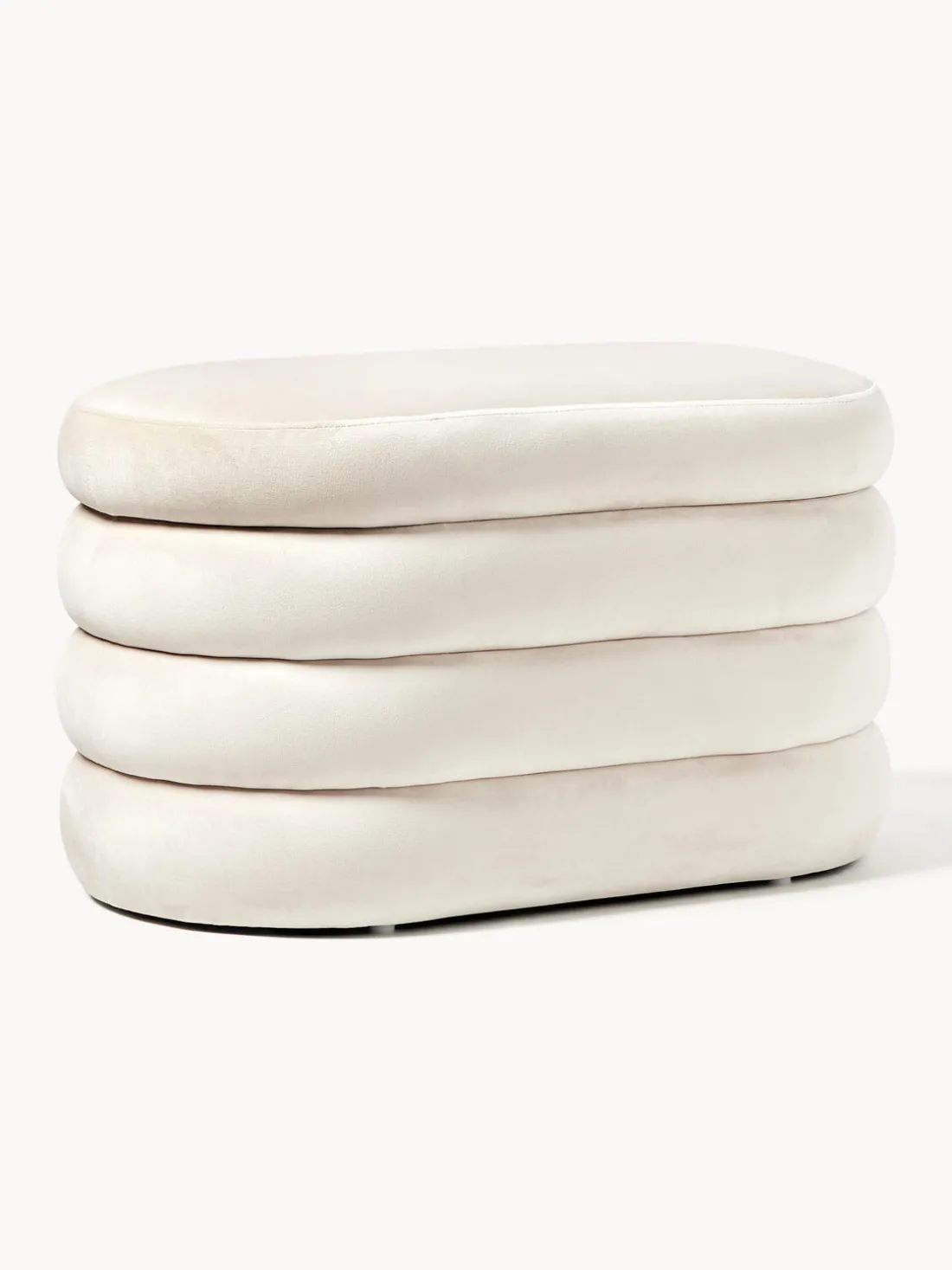 Banco pequeño tapizado en terciopelo con espacio de almacenamiento Alto