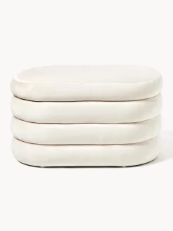 Banco pequeño tapizado en terciopelo con espacio de almacenamiento Alto