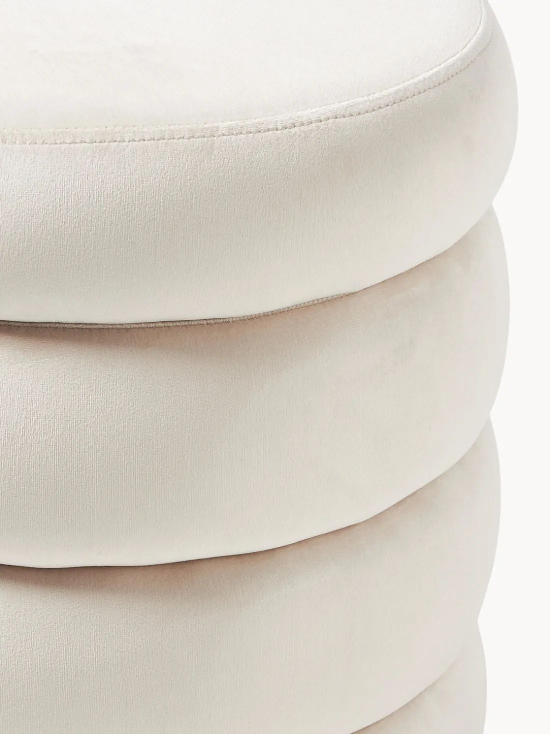 Banco pequeño tapizado en terciopelo con espacio de almacenamiento Alto