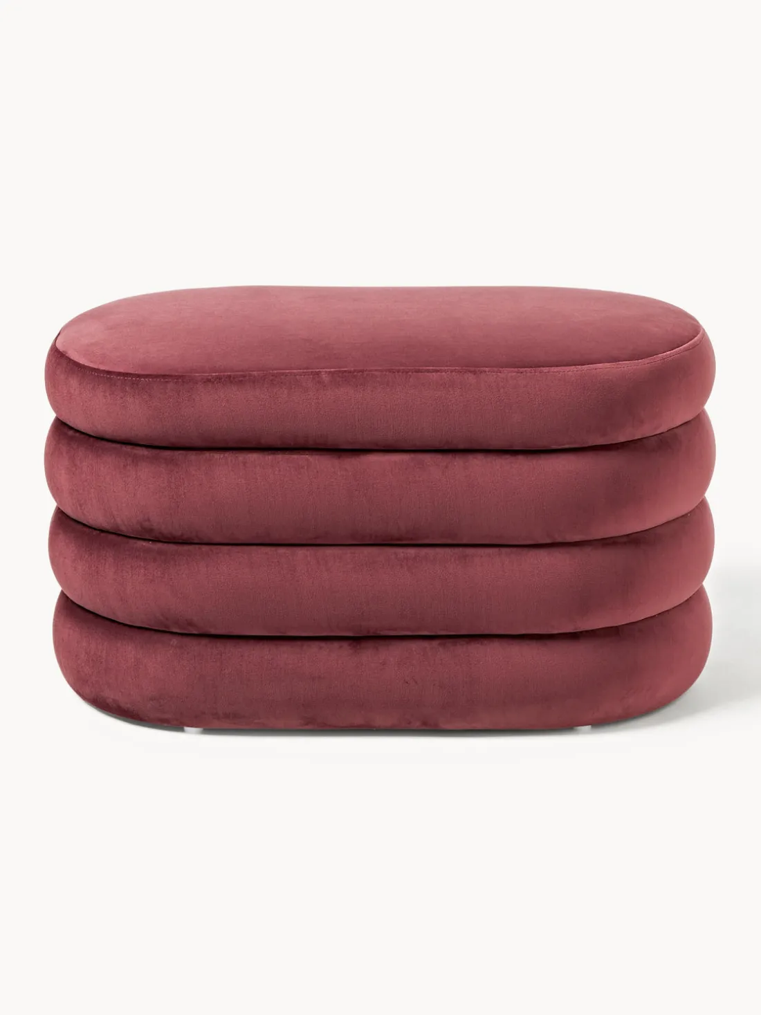 Banco pequeño tapizado en terciopelo con espacio de almacenamiento Alto