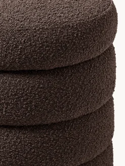 Banco pequeño tapizado en tejido bouclé con espacio de almacenamiento Alto