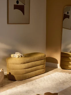 Banco tapizado con espacio de almacenamiento Alto