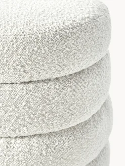 Banco tapizado en tejido bouclé Alto