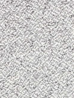 Banco tapizado en tejido bouclé con estante Milou