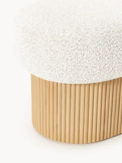 Banco tapizado en tejido borreguillo bouclé con espacio de almacenamiento Nala