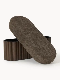 Banco tapizado en tejido borreguillo bouclé con espacio de almacenamiento Nala