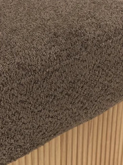 Banco tapizado en tejido borreguillo bouclé con espacio de almacenamiento Nala