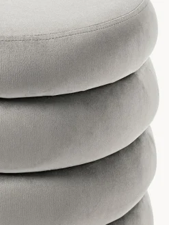 Banco tapizado en terciopelo con espacio de almacenaje Alto