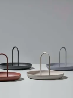 Bandeja de servir Singles Warm Grey con asa