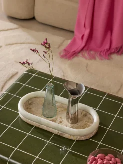 Bandeja decorativa de mármol Maba