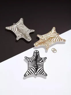 Bandeja decorativa de porcelana Zebra