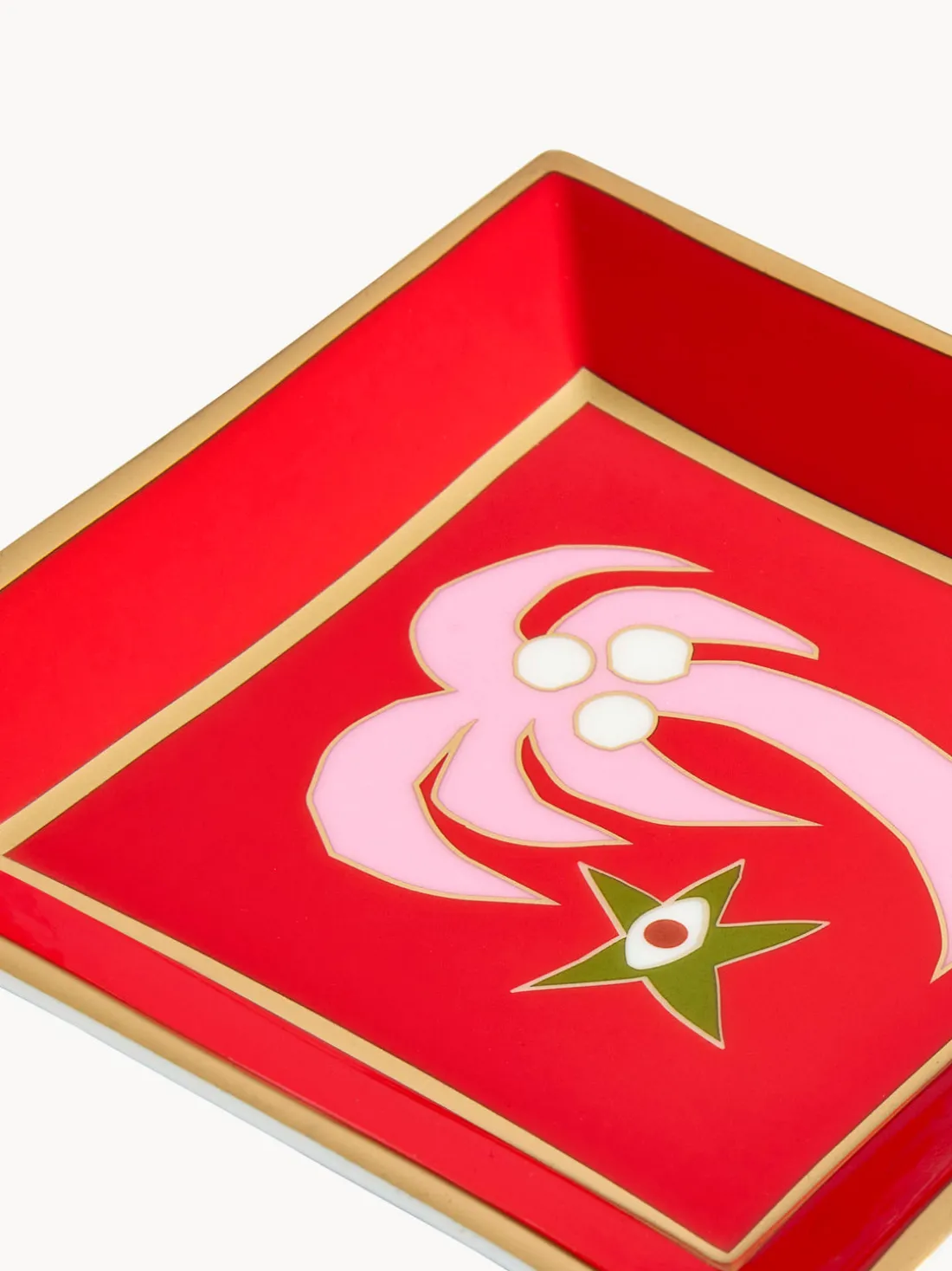 Bandeja decorativa de porcelana Playa