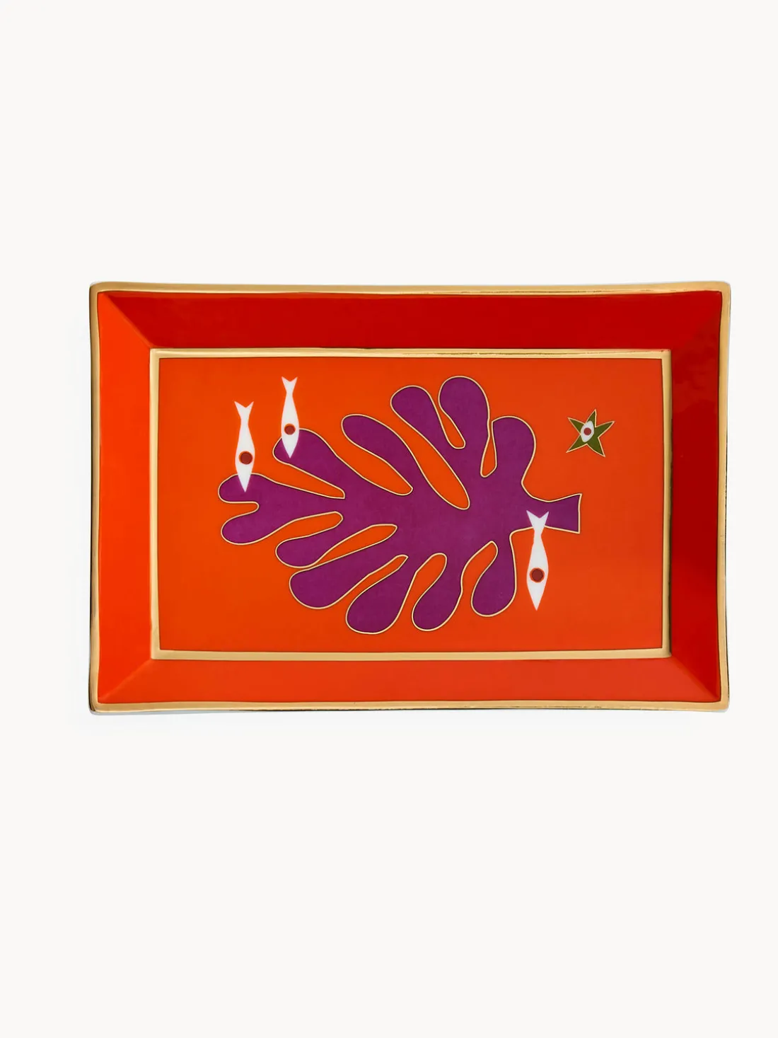 Bandeja decorativa de porcelana Playa