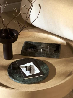 Bandeja decorativa pequeña de mármol Venice