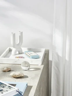 Bandeja decorativa pequeña de mármol Venice