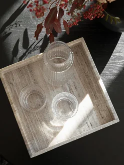 Bandeja decorativa pequeña de mármol Venice