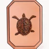 Bandeja decorativa pintada a mano con motivo de tortuga Fauna