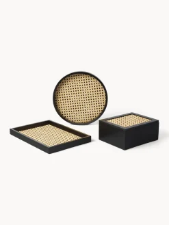 Bandeja redonda con tejido vienés Carina