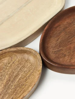 Bandejas decorativas de madera de mango Oda, 3 uds.