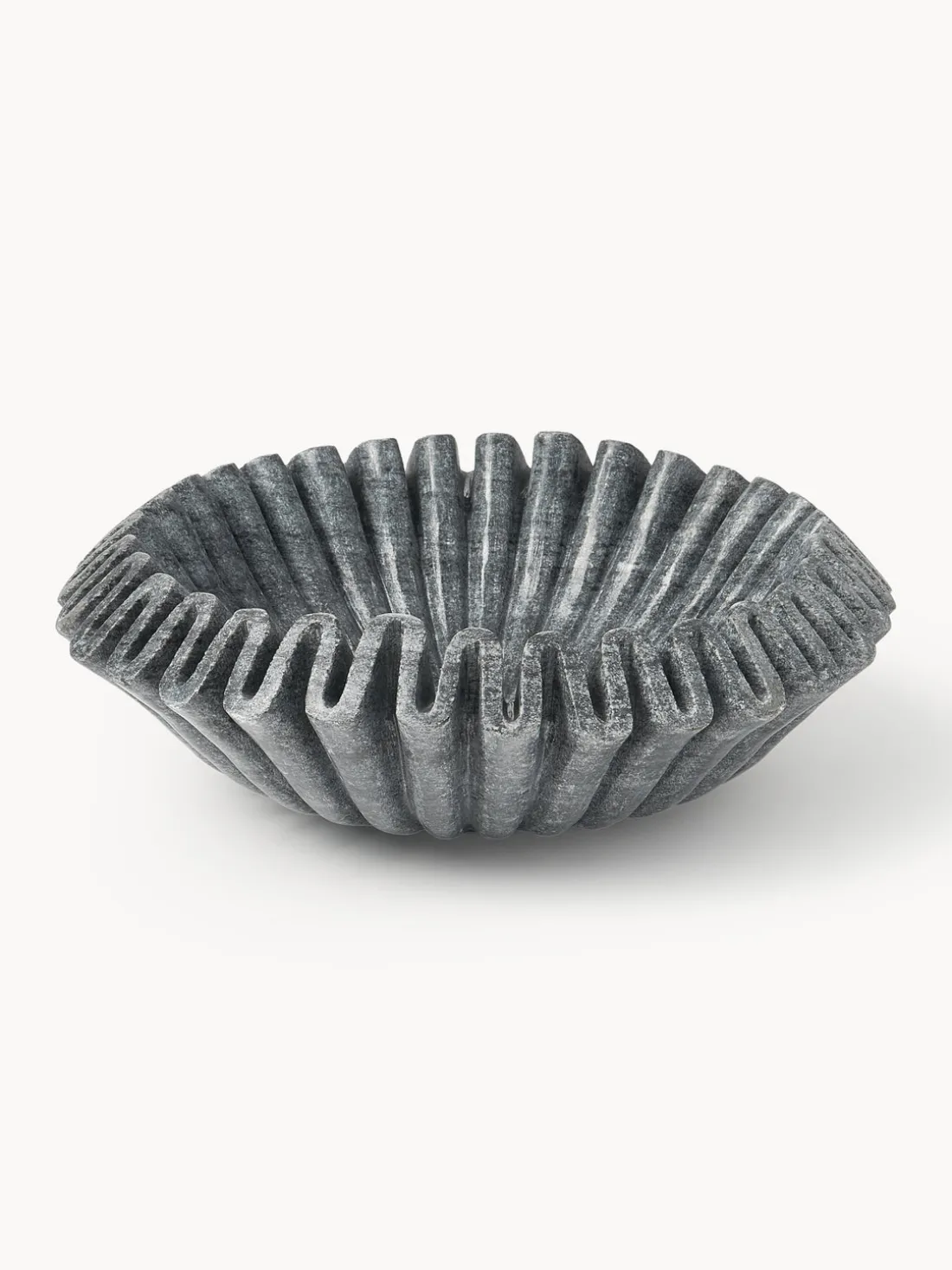 Bol decorativo artesanal de mármol Santorini, Ø 31 cm