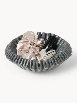 Bol decorativo artesanal de mármol Santorini, Ø 31 cm