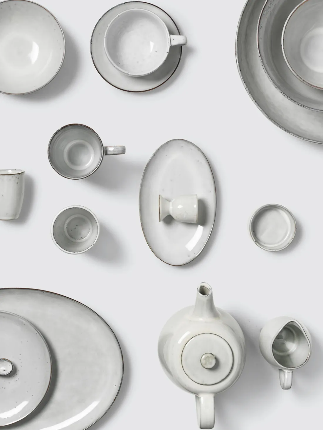 Boles artesanales Nordic Sand, Ø 22 cm, 4 uds.